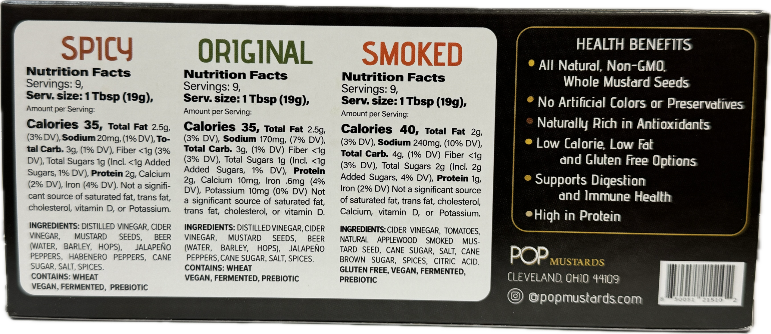 POP asaakira 3 Pack Back Label
